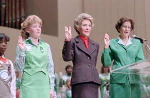 Nancy Reagan Attending an Event for the 75th Anniversary of the Girl Scouts