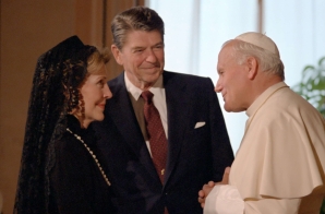 The Reagans meeting with Pope John Paul II, The Vatican, Rome