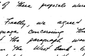 Handwritten Working Notes of President Carter