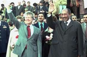 President Carter with President Sadat during a Visit to Egypt