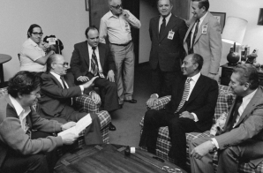 Menachem Begin and Anwar Sadat and their Delegations