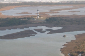 Bodie Island Light Station and Visitor Center in the Cape Hatteras National Seashore