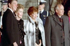 The Reagans and Gorbachevs at the White House State Dinner