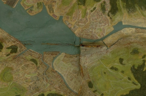 Topographical Map, Nagasaki