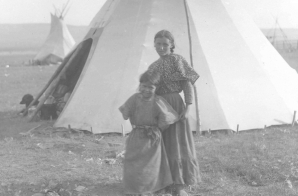 Two Native American Girls of the Confederated Salish and Kootenai Tribes