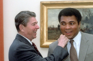 President Ronald Reagan "Punching" Muhammad Ali in The Oval Office