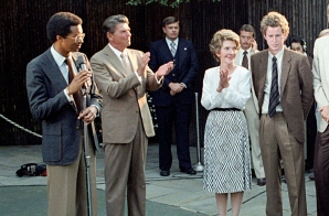 President Ronald Reagan and Nancy Reagan During a Reception for The American Davis Cup