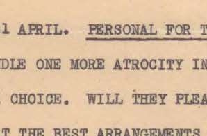 Telegram, Dwight D. Eisenhower to Winston Churchill Regarding Additional Inspection Team to be Sent to Ohrdruf Camp
