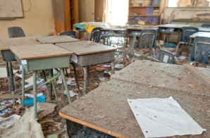 Tornado damaged classroom in Moore, Oklahoma.