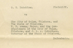 Petition of G. W. Hutchins