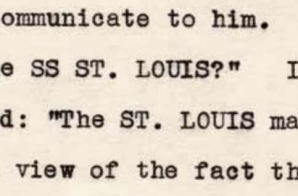 State Department Memorandum of Conversation Regarding the SS St. Louis