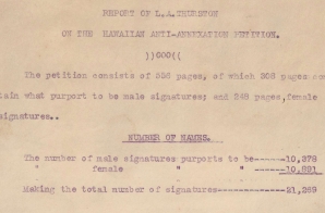 Report of L.A. Thurston on the Anti-Annexation Petition