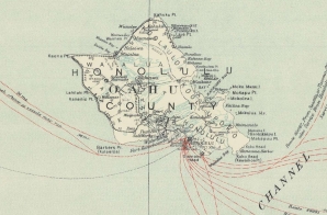 Post Route Map of the Territory of Hawaii