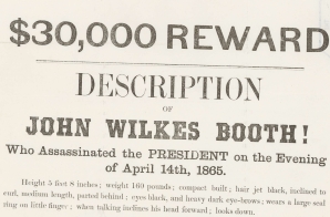 Reward Poster for John Wilkes Booth