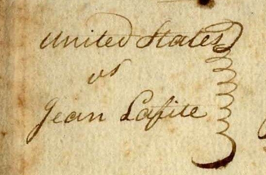 Petition from United States v. Jean Lafitte
