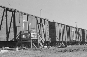 Box car homes for miners
