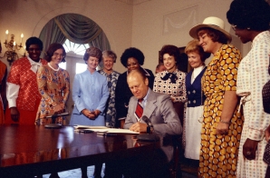 President Gerald R. Ford Signing the Proclamation on Women