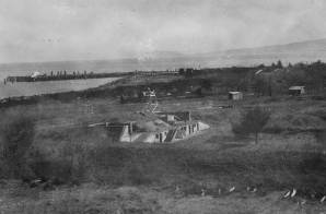 The original earthen ramparts of Fort Stevens as built in Civil War days