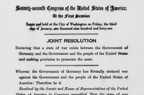 Joint Resolution of December 12, 1941, Public Law 77-331, 55 STAT 796, which declared war on Germany