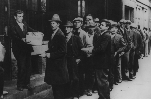 A Breadline During the Great Depression