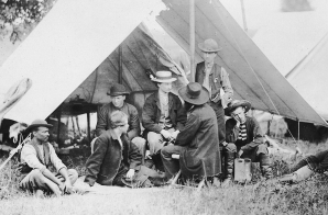 US Military Telegraph Operators, Headquarters, Army of the Potomac. July 1863.