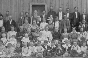 "Sunday school, Indians and white[s]." Indian Territory [Oklahoma]
