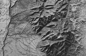 Taos County, New Mexico. Relief map of Taos County