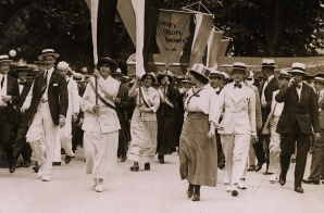 Suffragettes Picketing on Bastille Day