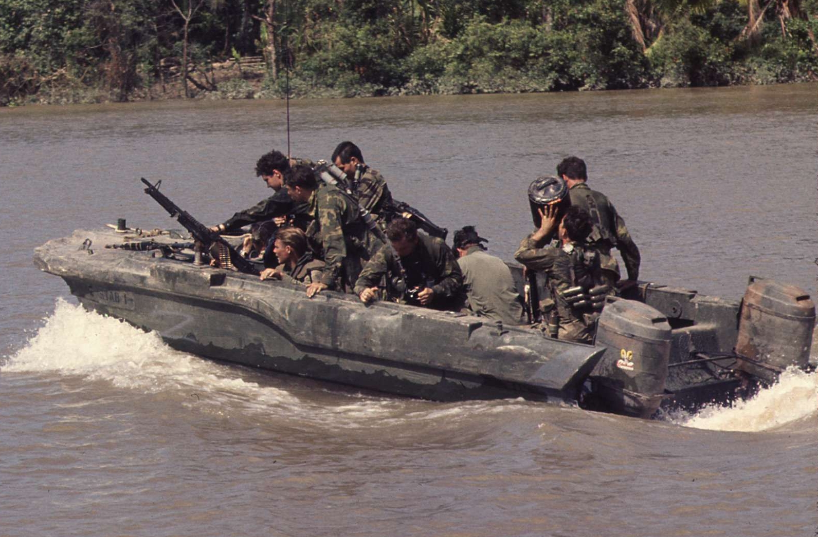 Navy Seal Team One Moves Down the Bassac River