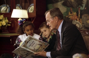 President George H. W. Bush Reading to Children on the Great American Read Aloud Day