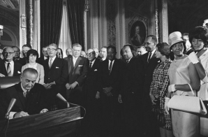 President Lyndon Johnson Signing the Voting Rights Act