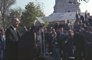 President Johnson Speaking at the Signing of the Immigration Act