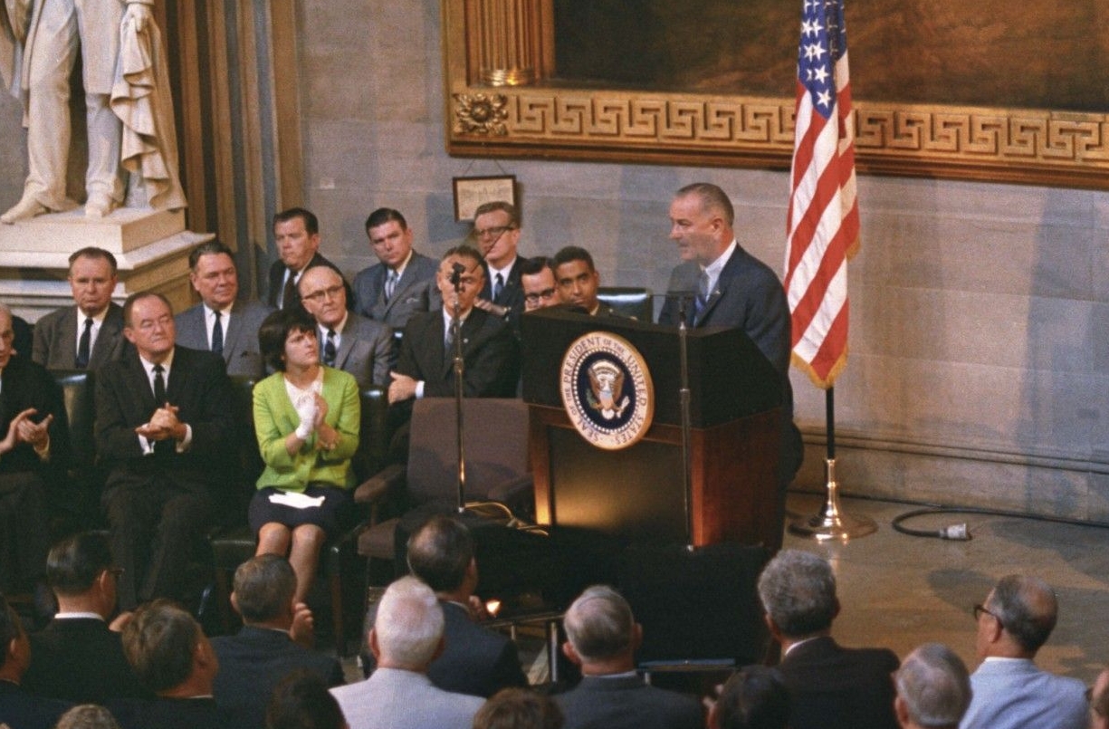 President Johnson at the Signing Ceremony for the Voting Rights Act