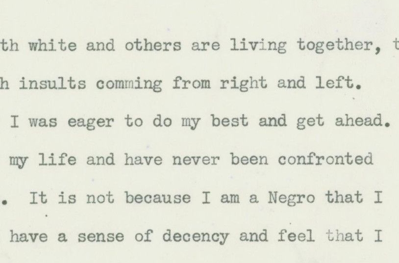 Letter to President Dwight D. Eisenhower Regarding Integration