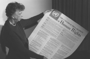 Eleanor Roosevelt Holding the Universal Declaration of Human Rights