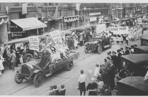 Woman Suffrage Float in Liberty Loan Parade