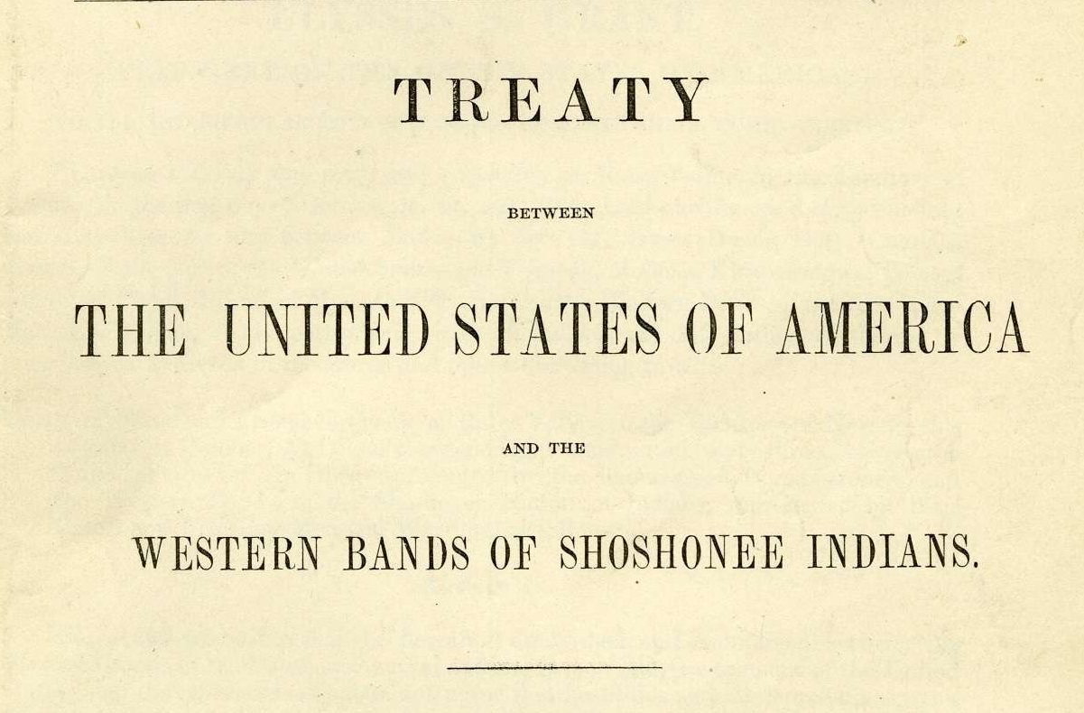 Treaty with the Western Bands of Shoshonee Indians