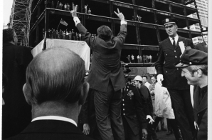 President Nixon Giving His Trademark Double Victory Sign