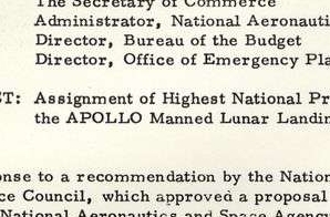 National Security Action Memorandum No. 144 Assignment of Highest National Priority to the APOLLO Manned Lunar Landing Program