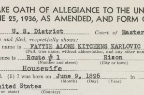 Repatriation Oath for Faytie Alone Kitchens Karlovic