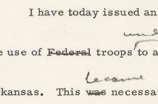 Draft of President Eisenhower