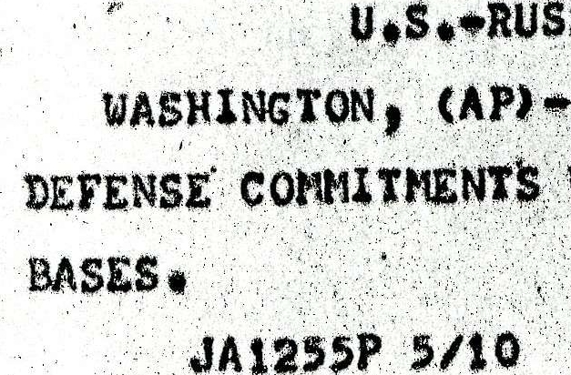Press Clipping of U.S. Commitment to Defense