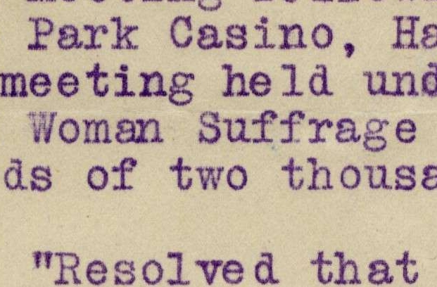 Resolution of the Connecticut Woman Suffrage Association