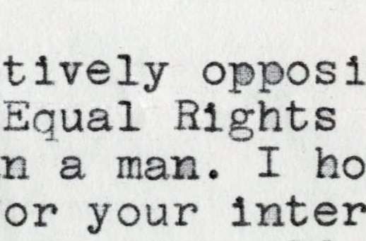 Letter from John J. McCreary to Congress Against the Equal Rights Amendment