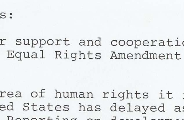 Letter from Ruth Bader Ginsburg Supporting the Equal Rights Amendment