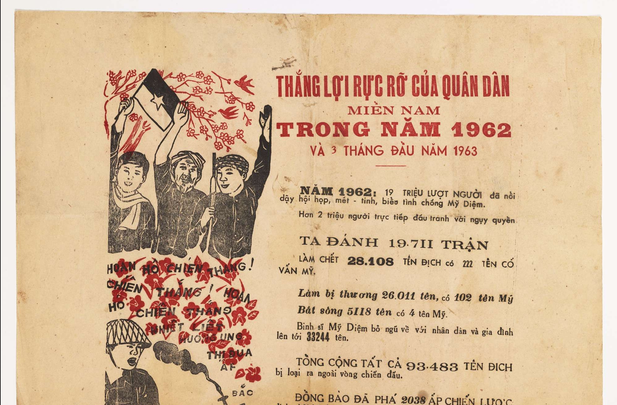 “Viet Cong” Army Victories Propaganda Poster