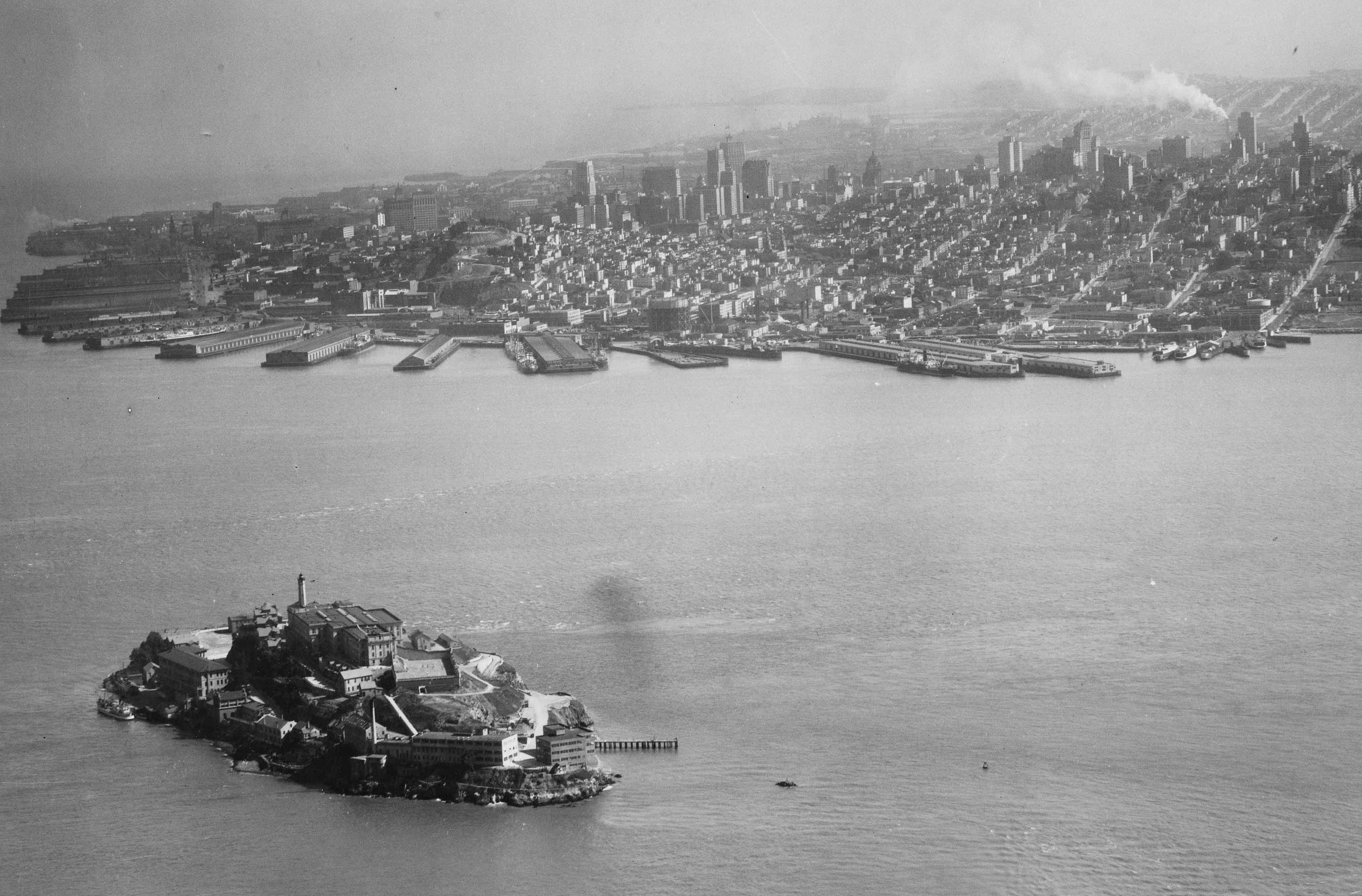Alcatraz Island and San Francisco, California