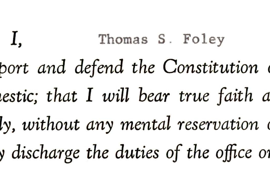 Oath of Office for Thomas S. Foley