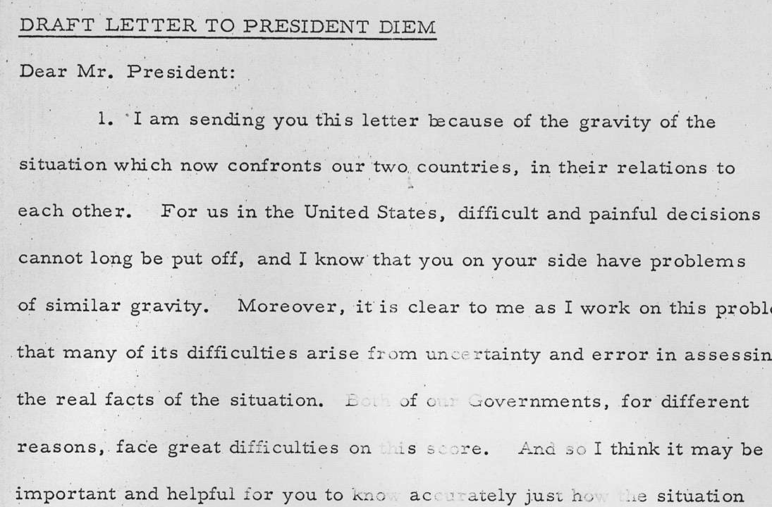 Draft Letter to President Diem